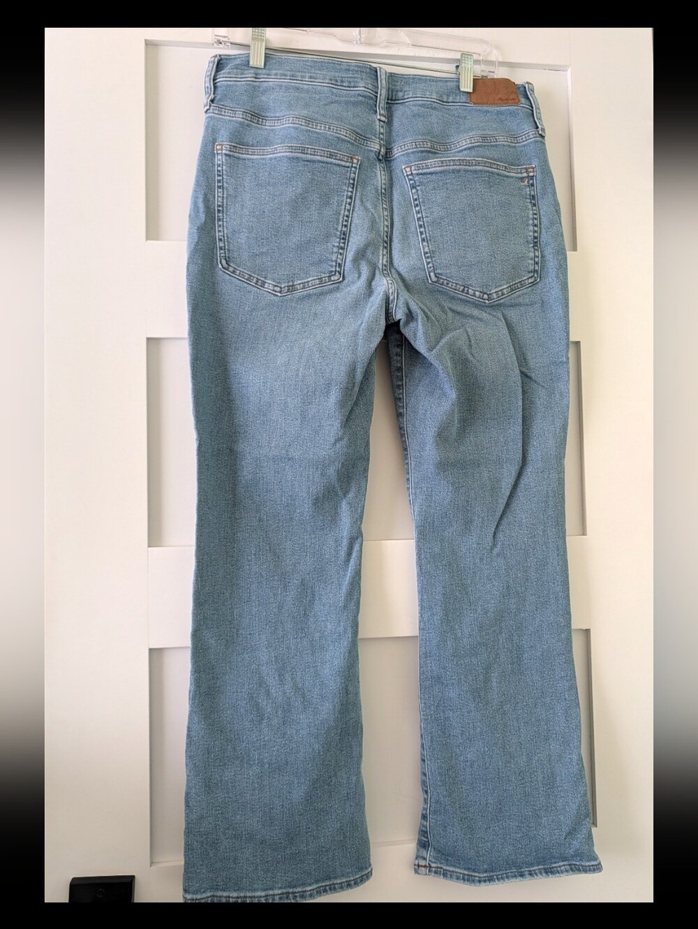 Madewell Mid Rise Kick Out Jeans Light Wash Crop Flare Women's Size 30